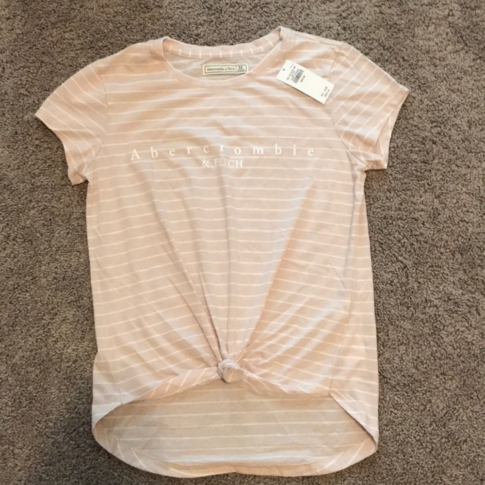 A&F Tie-Front Logo Tee (NWT)
